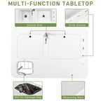 HDPE Rectangular Folding Portable Outdoor Fish Killing Table with Sink Faucet - N/A