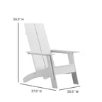 Modern Dual Slat Back Adirondack Style Chairs, Set of 2