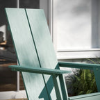 Modern Dual Slat Back Adirondack Style Chairs, Set of 2