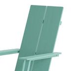 Modern Dual Slat Back Adirondack Style Chairs, Set of 2
