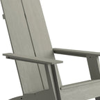 Modern Dual Slat Back Adirondack Style Chairs, Set of 2