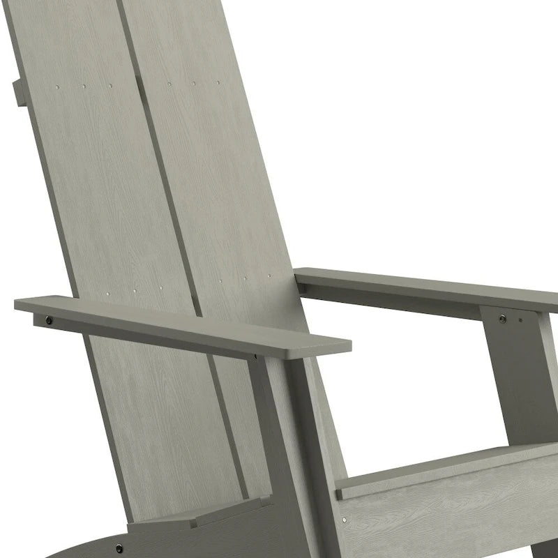 Modern Dual Slat Back Adirondack Style Chairs, Set of 2