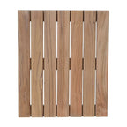 Wall-Mounted Teak Outdoor Bench - Foldable - N/A