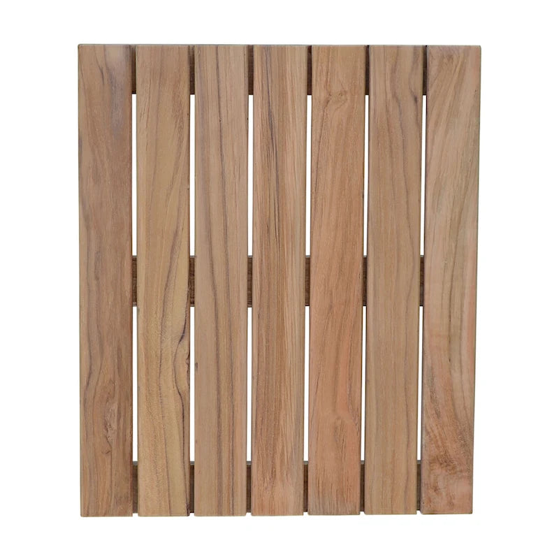 Wall-Mounted Teak Outdoor Bench - Foldable - N/A