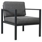 Clihome Aluminum Patio 5-Pcs Alloy Conversation Set Sofa Set