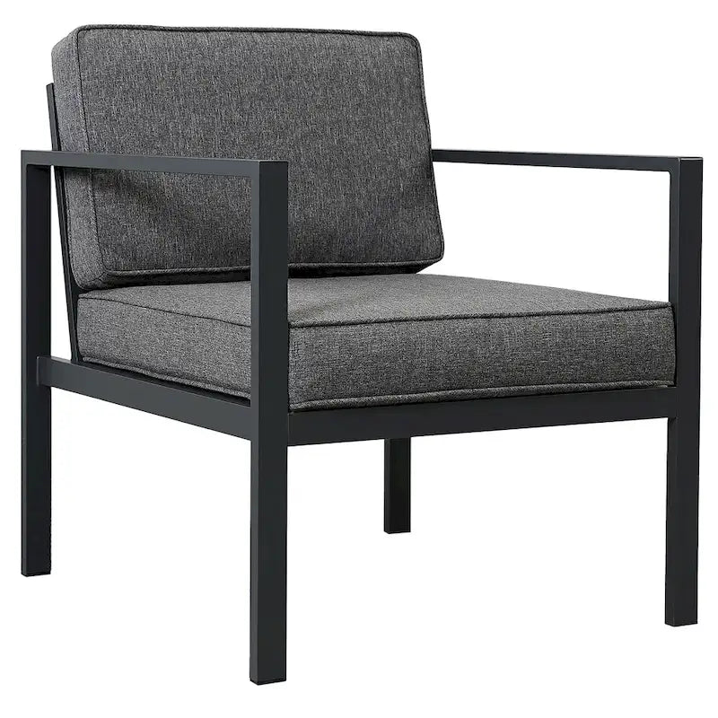 Clihome Aluminum Patio 5-Pcs Alloy Conversation Set Sofa Set