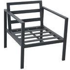 Clihome Aluminum Patio 5-Pcs Alloy Conversation Set Sofa Set