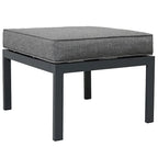 Clihome Aluminum Patio 5-Pcs Alloy Conversation Set Sofa Set