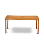East West Furniture Patio Bistro Dining Set- a Outdoor Acacia Wood Table and Folding Arm Chairs, Natural Oil(Pieces Option)