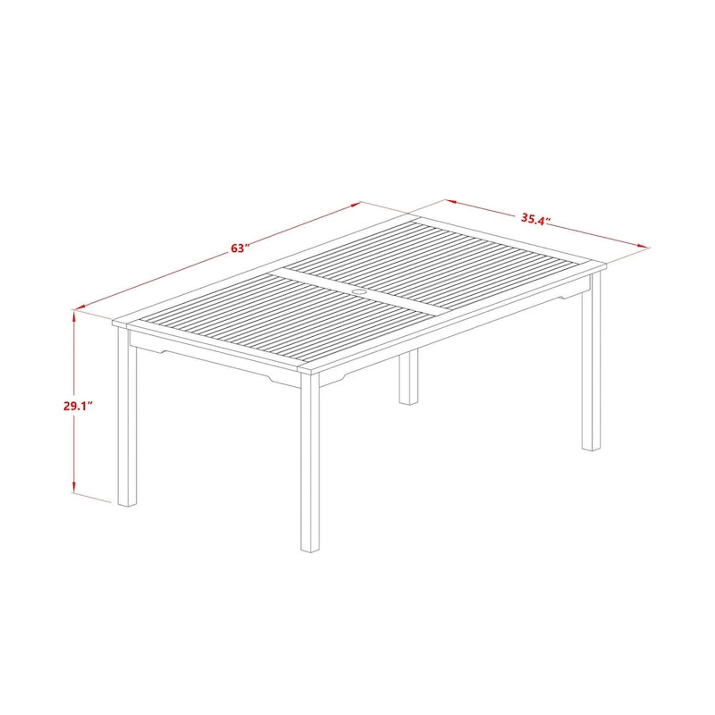 East West Furniture Patio Bistro Dining Set- a Outdoor Acacia Wood Table and Folding Arm Chairs, Natural Oil(Pieces Option)