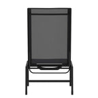 Set of 2 All-Weather Textilene Adjustable Chaise Lounge Chairs with Arms