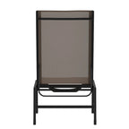 Set of 2 All-Weather Textilene Adjustable Chaise Lounge Chairs with Arms