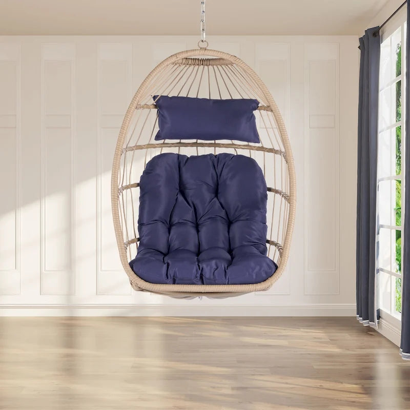 Outdoor Garden Rattan Egg Swing Chair Hanging Chair