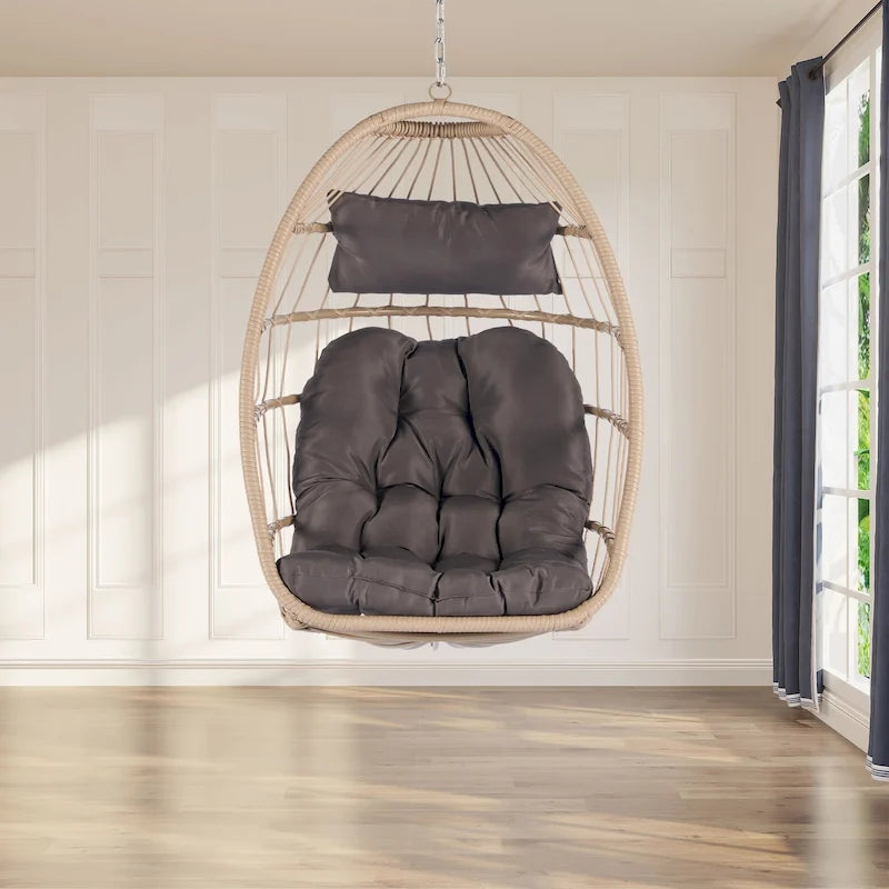 Outdoor Garden Rattan Egg Swing Chair Hanging Chair