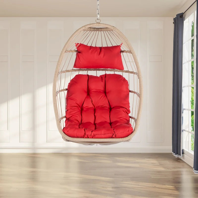 Outdoor Garden Rattan Egg Swing Chair Hanging Chair