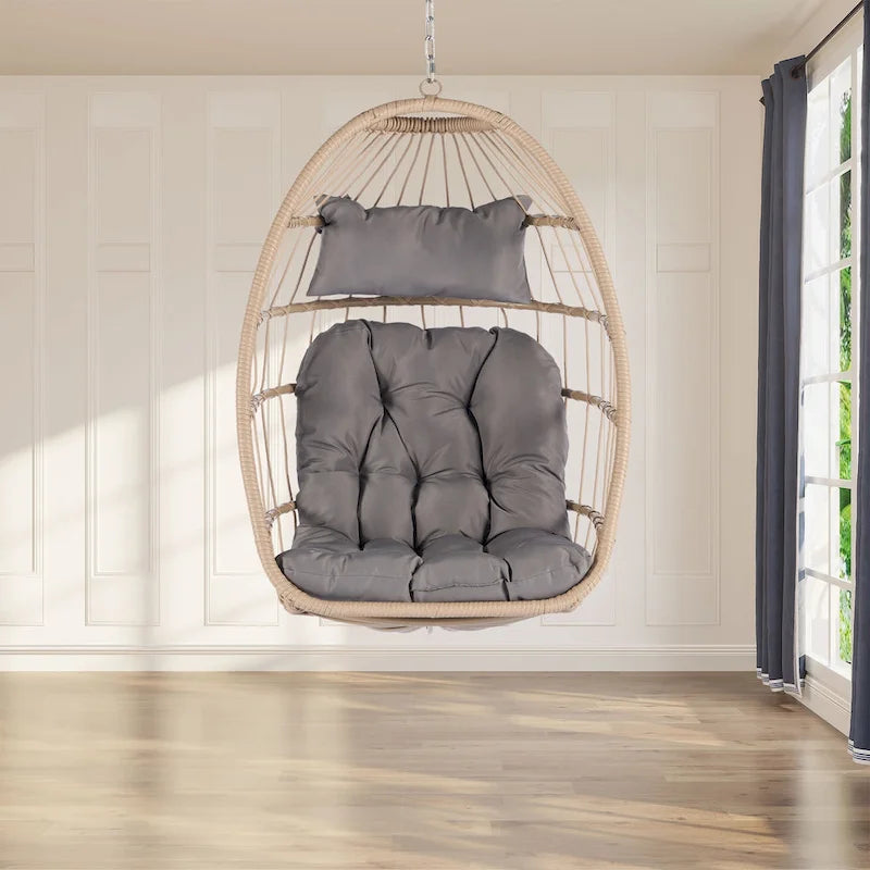 Outdoor Garden Rattan Egg Swing Chair Hanging Chair