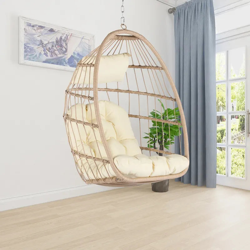 Outdoor Garden Rattan Egg Swing Chair Hanging Chair