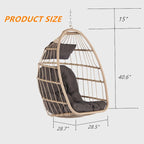 Outdoor Garden Rattan Egg Swing Chair Hanging Chair