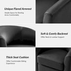 Swivel Barrel Chair, Modern Style, Genuine Leather – Brown / Sage / Camel, Single