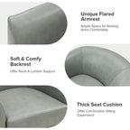 Swivel Barrel Chair, Modern Style, Genuine Leather – Brown / Sage / Camel, Single