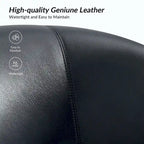 Swivel Barrel Chair, Modern Style, Genuine Leather – Brown / Sage / Camel, Single