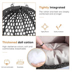 Outdoor/Indoor Swing Egg Chiar With Stand, Cushion And Headrest - N/A