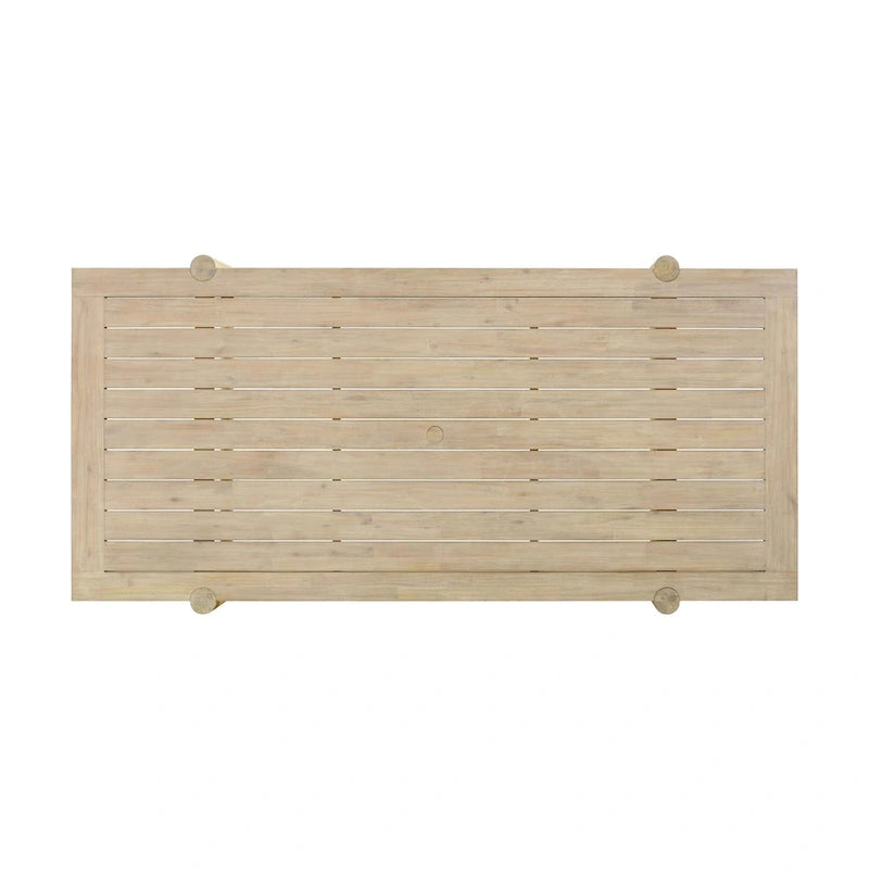 Gata Light Teak Outdoor Rectangular Dining Table