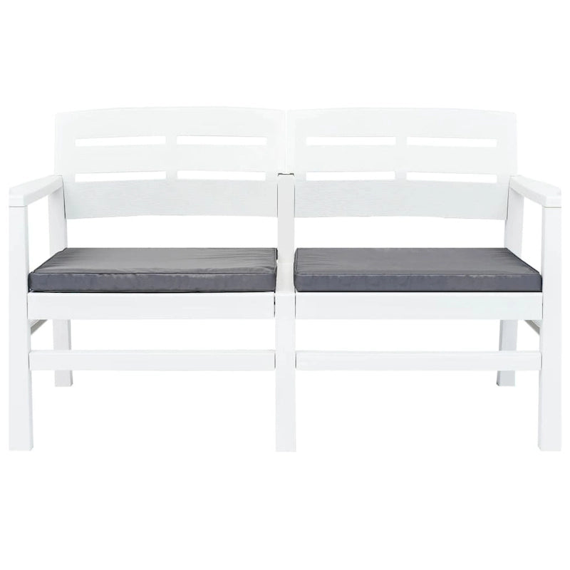 vidaXL Patio Furniture Set 4 Piece Conversation Set Table and Chairs Plastic - 30.7 x 21.7 x 15
