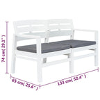 vidaXL Patio Furniture Set 4 Piece Conversation Set Table and Chairs Plastic - 30.7 x 21.7 x 15