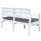 vidaXL Patio Furniture Set 4 Piece Conversation Set Table and Chairs Plastic - 30.7 x 21.7 x 15