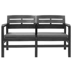vidaXL Patio Furniture Set 4 Piece Conversation Set Table and Chairs Plastic - 30.7 x 21.7 x 15