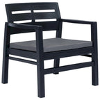 vidaXL Patio Furniture Set 4 Piece Conversation Set Table and Chairs Plastic - 30.7 x 21.7 x 15