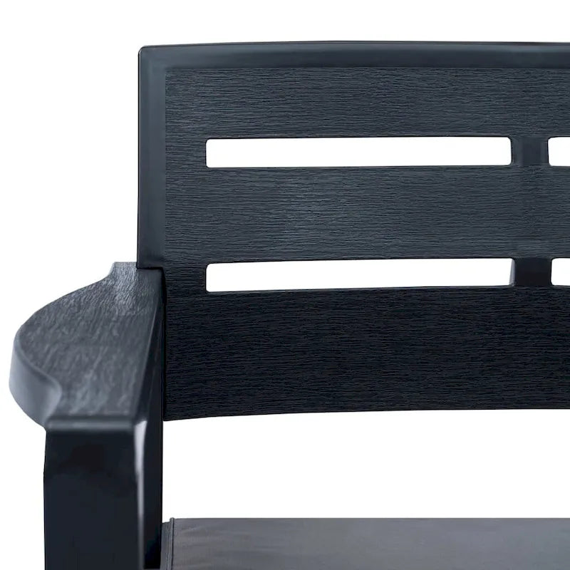 vidaXL Patio Furniture Set 4 Piece Conversation Set Table and Chairs Plastic - 30.7 x 21.7 x 15