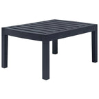 vidaXL Patio Furniture Set 4 Piece Conversation Set Table and Chairs Plastic - 30.7 x 21.7 x 15