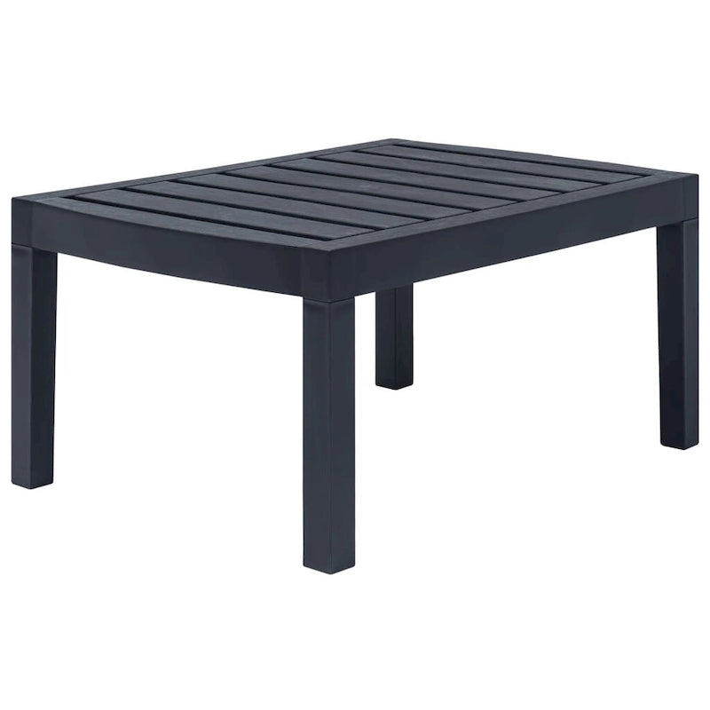 vidaXL Patio Furniture Set 4 Piece Conversation Set Table and Chairs Plastic - 30.7 x 21.7 x 15