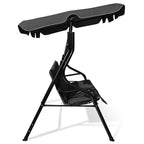 3 Seat Outdoor Patio Canopy Swing with Cushioned Steel Frame - 67.5 x 43.3 x 60.5(L x W x H)