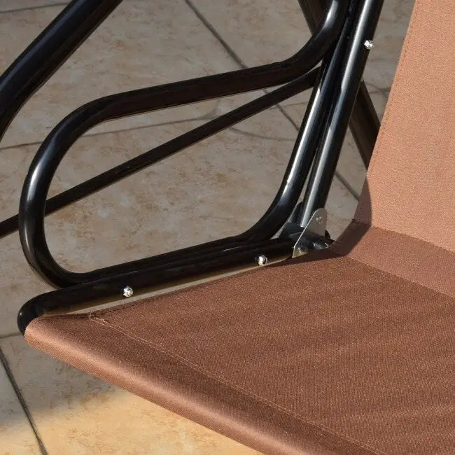 3 Seat Outdoor Patio Canopy Swing with Cushioned Steel Frame - 67.5 x 43.3 x 60.5(L x W x H)