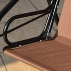 3 Seat Outdoor Patio Canopy Swing with Cushioned Steel Frame - 67.5 x 43.3 x 60.5(L x W x H)