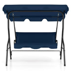 3 Seat Outdoor Patio Canopy Swing with Cushioned Steel Frame - 67.5 x 43.3 x 60.5(L x W x H)