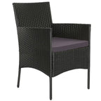 4 Pieces Patio Rattan Cushioned Sofa Set with Tempered Glass Coffee Table - 24 x 23.5 x 33 (L x W x H)
