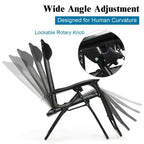 Folding Rattan Zero Gravity Lounge Chair with Removable Head Pillow - 32~61 x 25.5 x 34~43.5 (L x W x H)