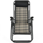 Folding Rattan Zero Gravity Lounge Chair with Removable Head Pillow - 32~61 x 25.5 x 34~43.5 (L x W x H)