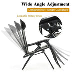 Folding Rattan Zero Gravity Lounge Chair with Removable Head Pillow - 32~61 x 25.5 x 34~43.5 (L x W x H)