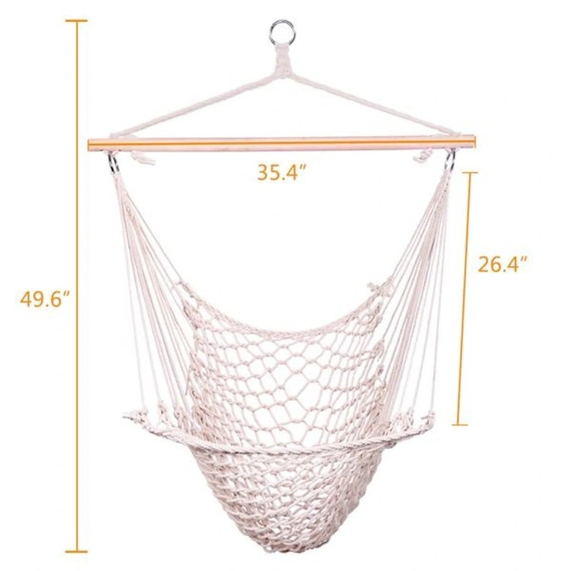 Hanging Rope Air/Sky Chair Swing - Beige