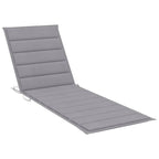 vidaXL Patio Lounge Chair with Cushion Folding Sunlounger Solid Acacia Wood - 78.7 x 24 x 11.8/33.9