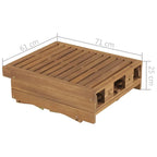 vidaXL Patio Lounge Chair with Cushion Folding Sunlounger Solid Acacia Wood - 78.7 x 24 x 11.8/33.9