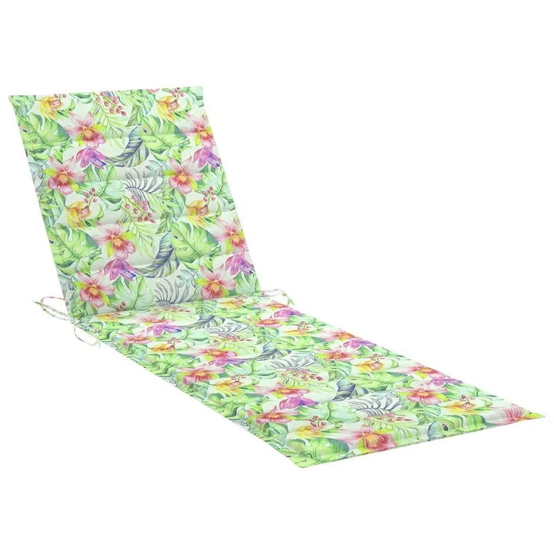vidaXL Patio Lounge Chair with Cushion Folding Sunlounger Solid Acacia Wood - 78.7 x 24 x 11.8/33.9