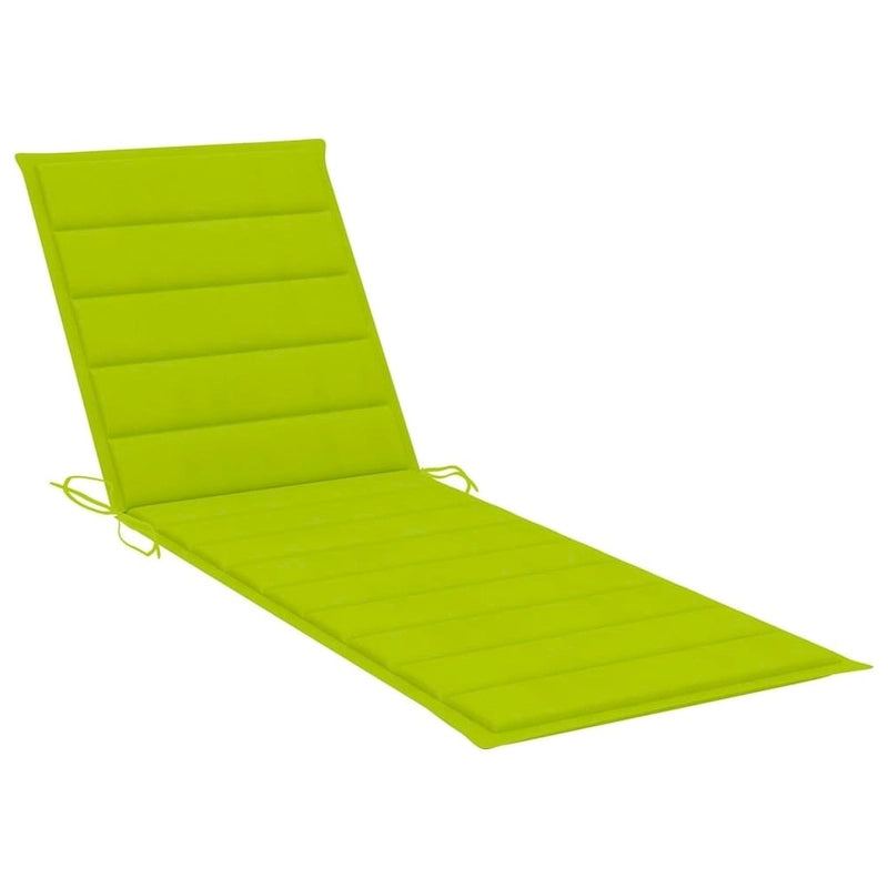 vidaXL Patio Lounge Chair with Cushion Folding Sunlounger Solid Acacia Wood - 78.7 x 24 x 11.8/33.9