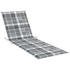 vidaXL Patio Lounge Chair with Cushion Folding Sunlounger Solid Acacia Wood - 78.7 x 24 x 11.8/33.9