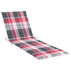 vidaXL Patio Lounge Chair with Cushion Folding Sunlounger Solid Acacia Wood - 78.7 x 24 x 11.8/33.9
